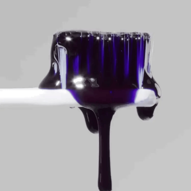 Dentífrico violeta corrector del color y eliminación de manchas dentales Mini-Mundo